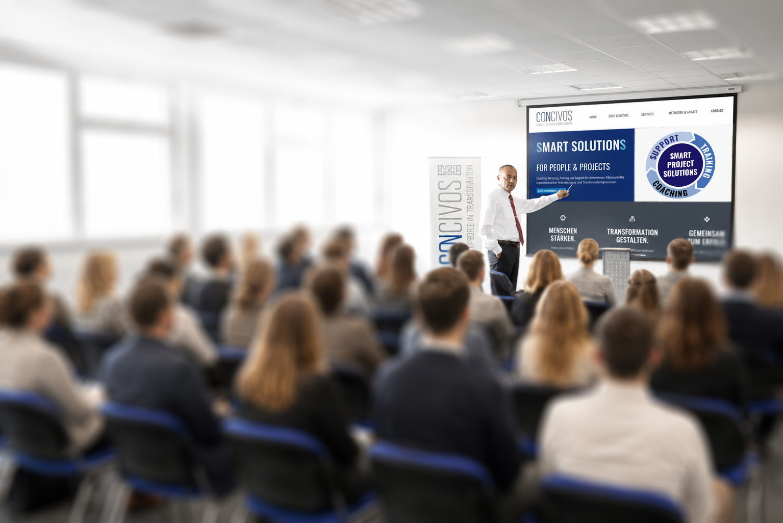 Coaching, Beratung, Training und Support für Unternehmen, Führungskräfte und Teams in anspruchsvollen Veränderungs- und Transformationsprozessen. Seminare. Menschen in bewegung. Transformation